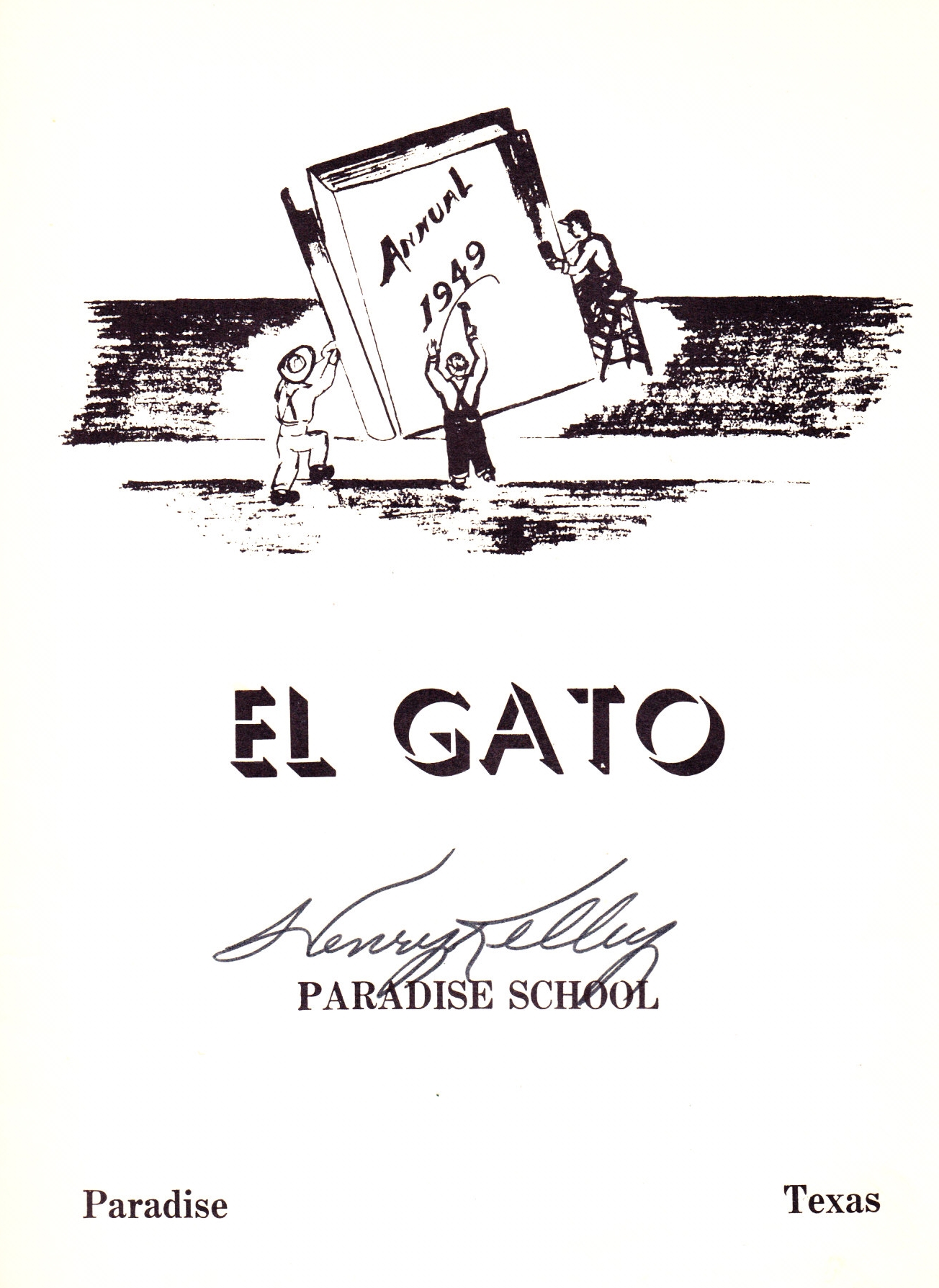 1949 Paradise TX School Yearbook